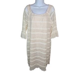 Dressbarn Lace Bell Sleeve Shift Dress Size 14
